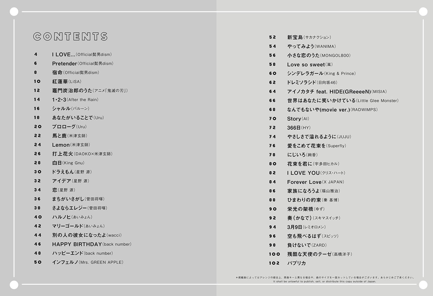 J-POP Collection Flute Solo(Upper-Intermediate) Sheet Music Book