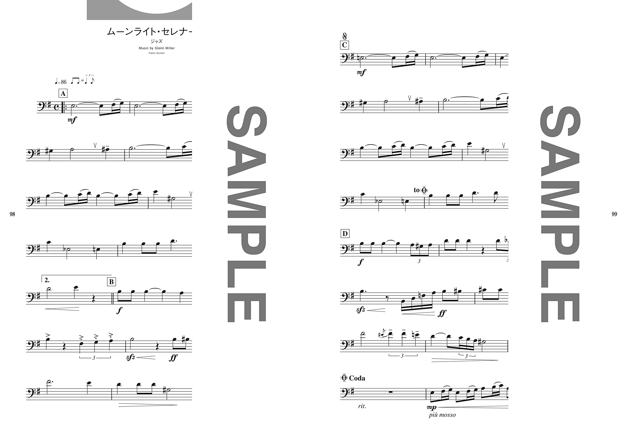 Popular and Standard Repertoire Trombone Solo - Sheet Music Book