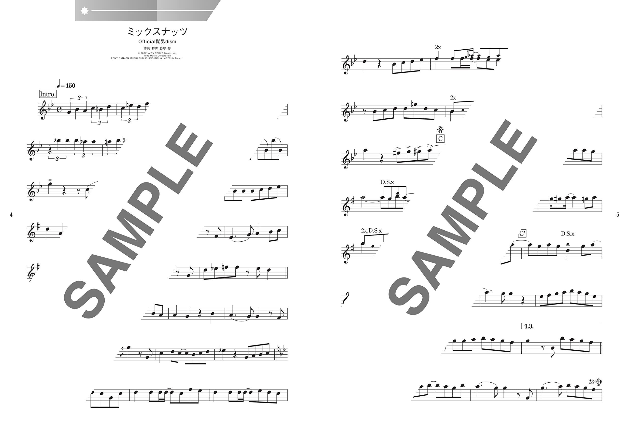 J-POP Songs for Tenor Saxophone Solo - Sheet Music Book