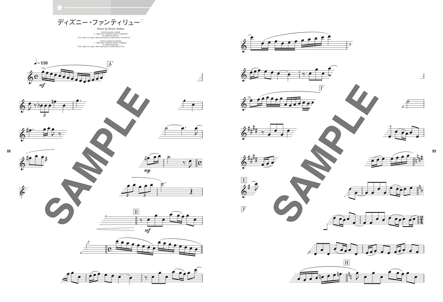 Disney Masterpiece Collection Alto Saxophone Solo(Upper-Intermediate) Sheet Music Book