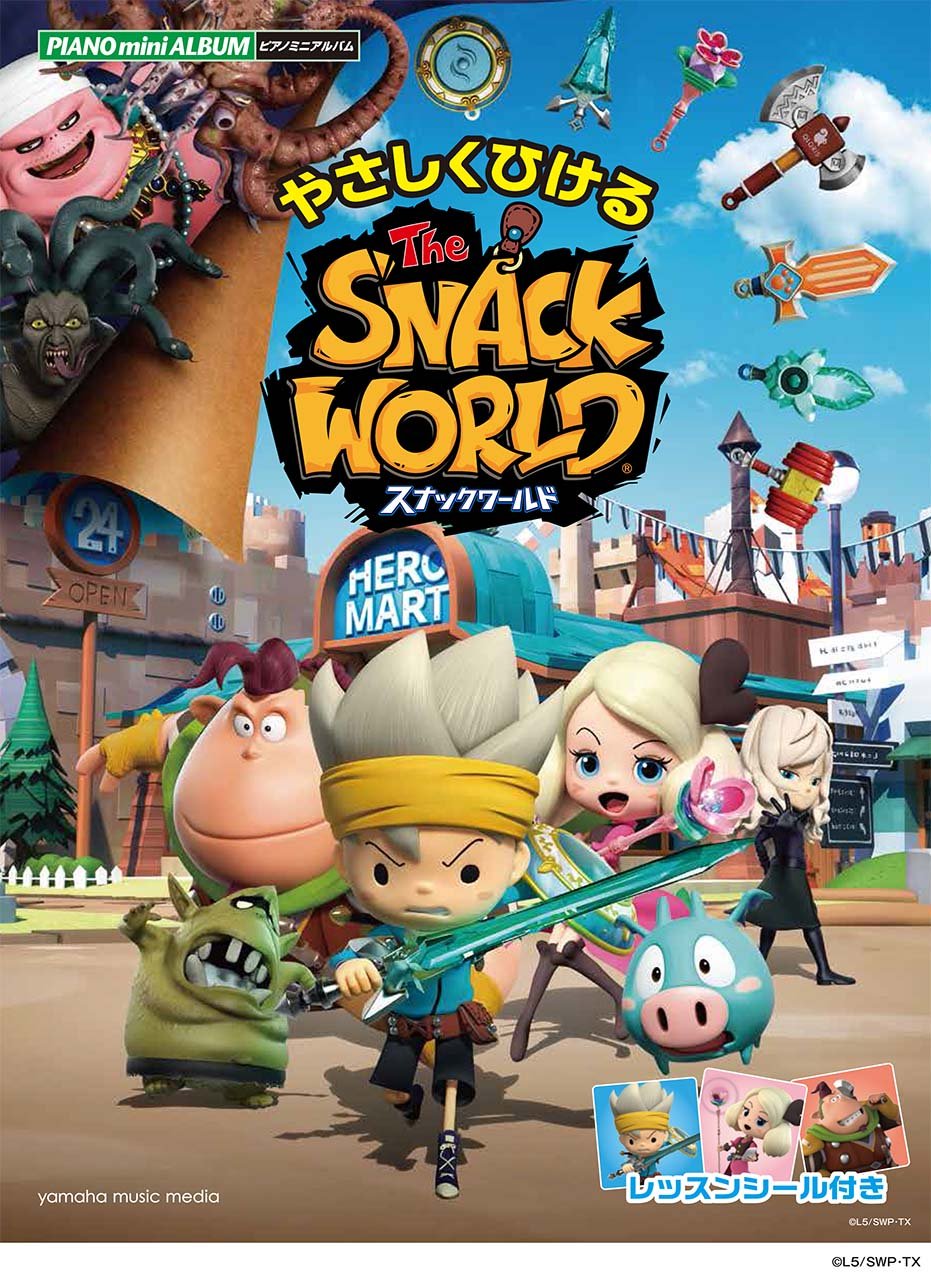 The collection of The Snack World songs Easy Piano Solo Sheet Music Book