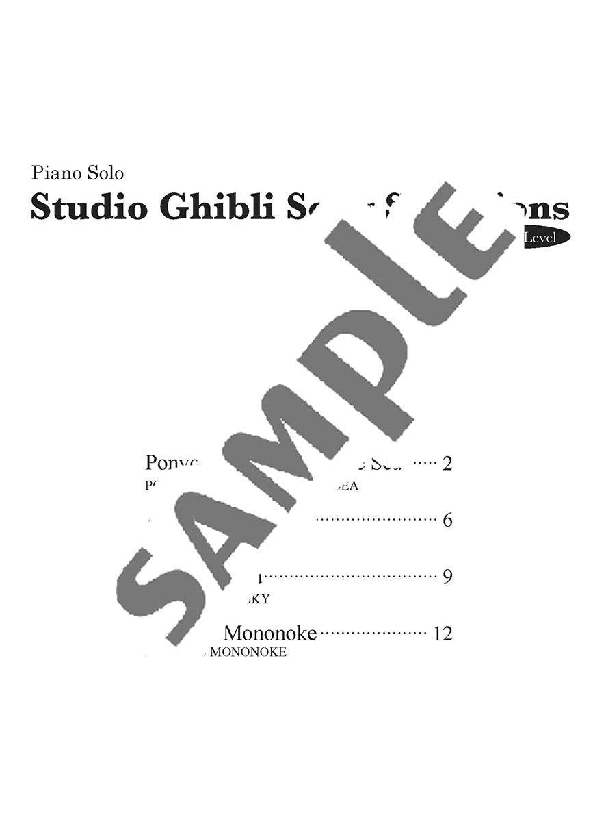 Studio Ghibli Song Piano Solo Selections (Beginner) Sheet Music Book/English Version