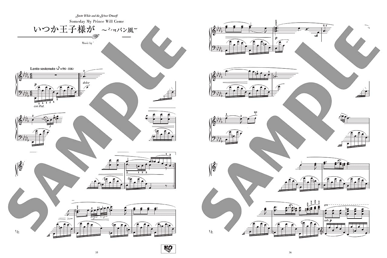 Disney in Classical Music Style from Baroque Era to 20th Century Piano Solo(Advanced) Sheet Music Book