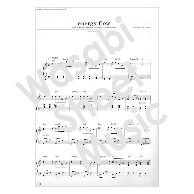Ryuichi Sakamoto~ energy flow~ for Piano Solo Sheet Music Book - Easy to Intermediate