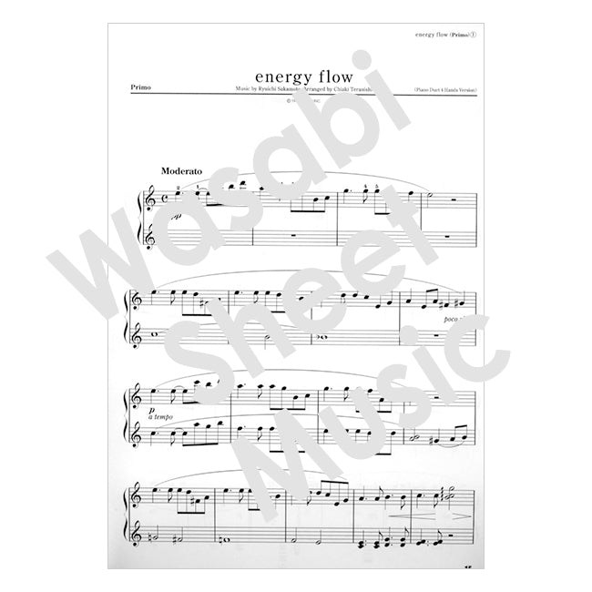 Ryuichi Sakamoto~ energy flow~ for Piano Solo Sheet Music Book - Easy to Intermediate