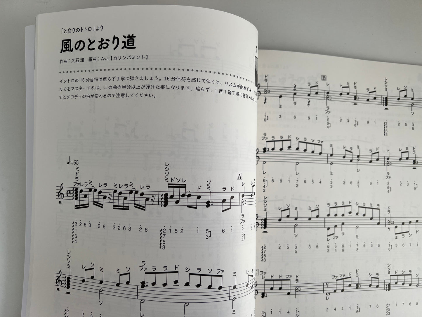 The collection of Studio Ghibli Songs Mbira / Kalimba (Pre-Intermediate) Sheet Music Book